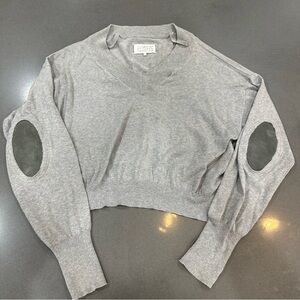 Maison Margiela Minimalist V-neck Knit Sweater Long Sleeve Pullover Small